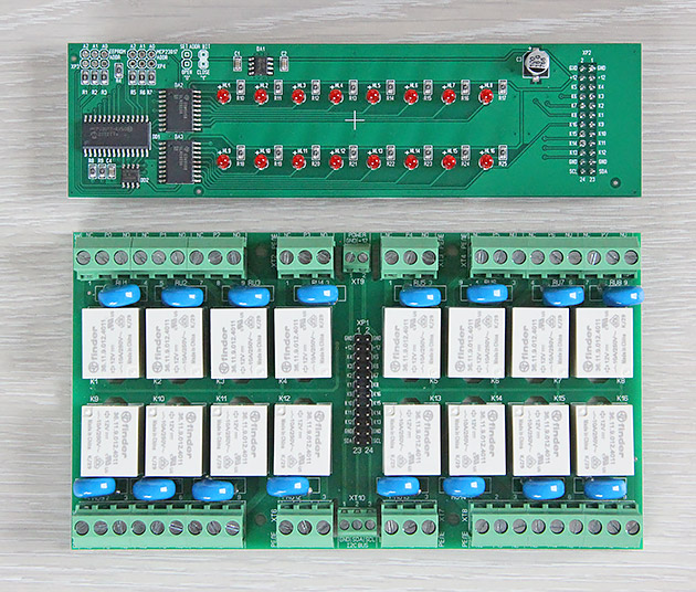 MCP23017 - 16 relays circuit board DIN-rail
